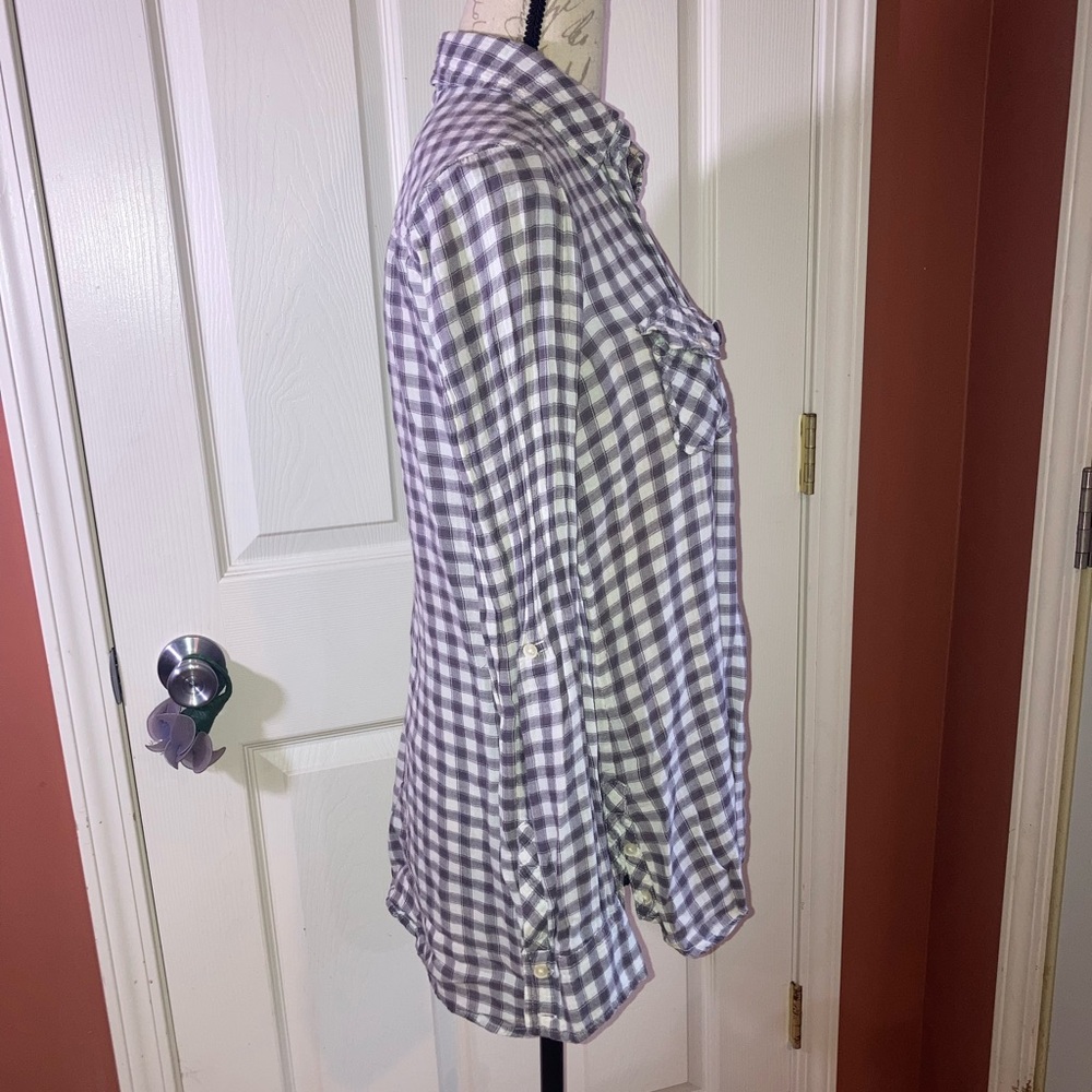 C & C California Womens Collared Button Down Plaid Long Sleeve Shirt S - Picture 2 of 6